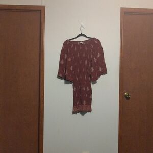 Faithfull Beach Edit Red Paoro Dress La Loma Print Mini Dress- size XS